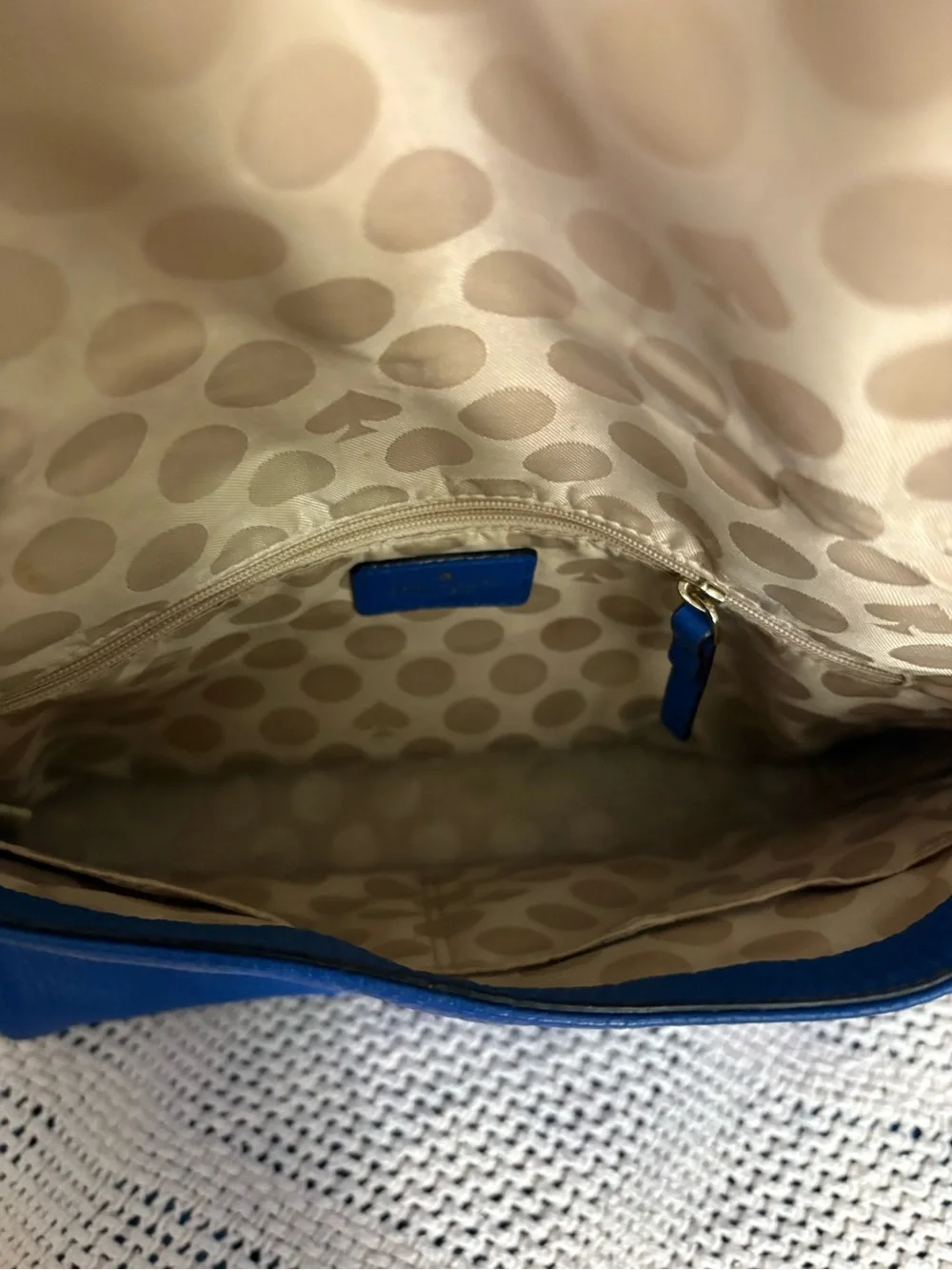 kate spade Royal Blue Pebbled Leather Shoulder Bag
